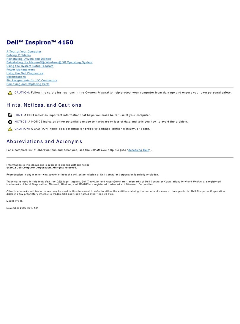 Dell Inspiron 4150 User manual Dell Inspiron 4150 User manual