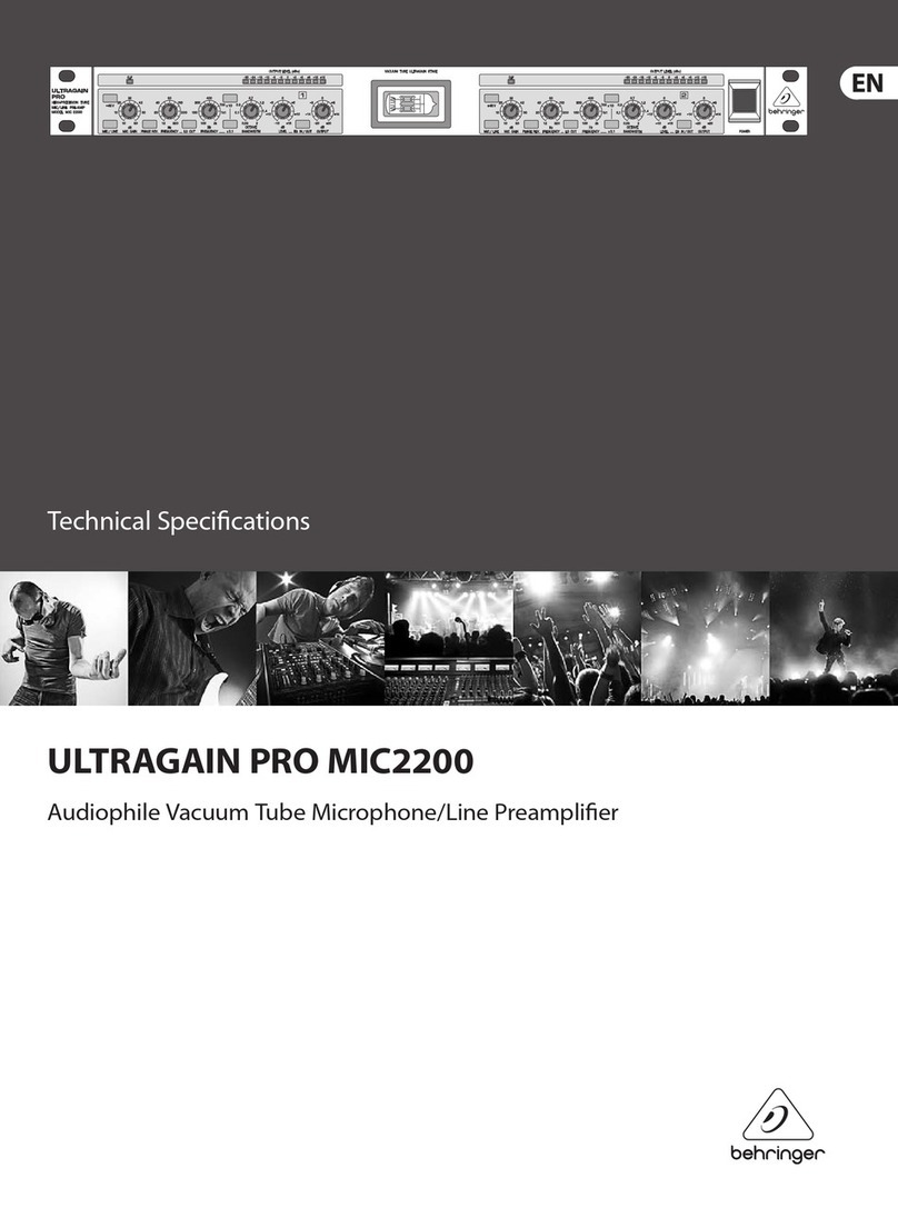 Behringer Ultragain Pro MIC2200 Specfications