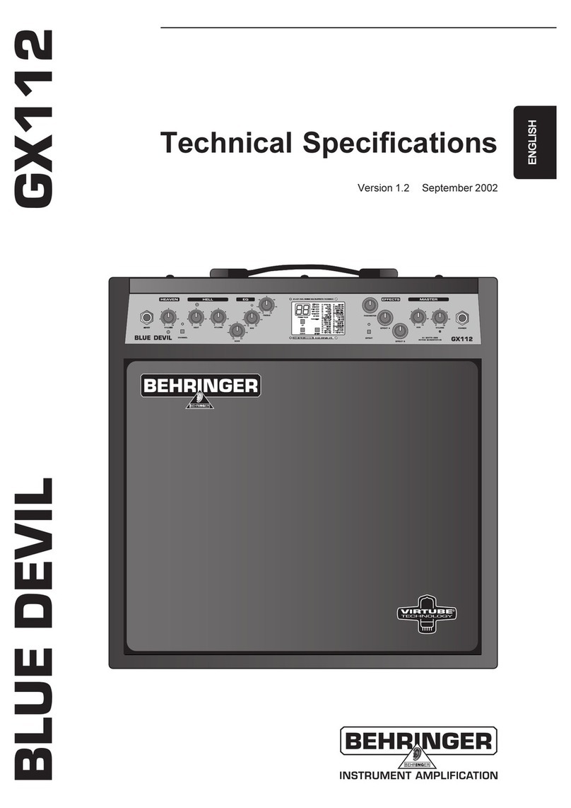 Behringer Blue Devil GX112 Manual