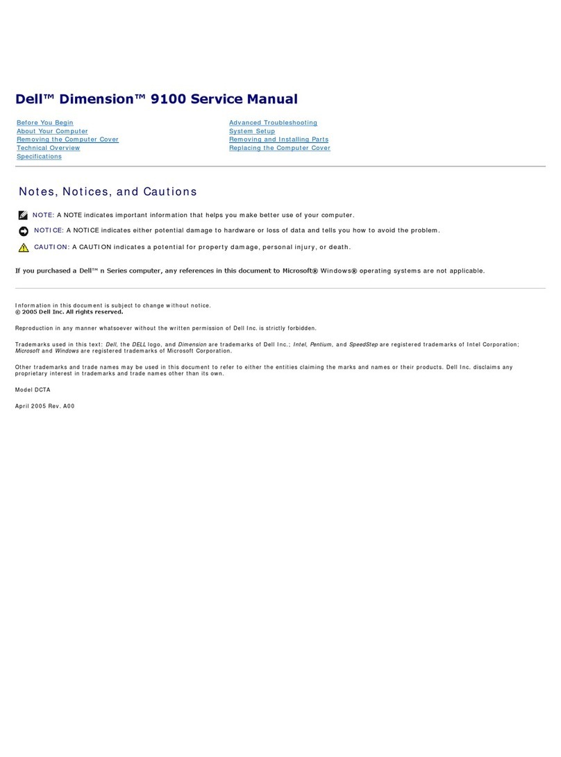Dell Dimension 9100 User manual