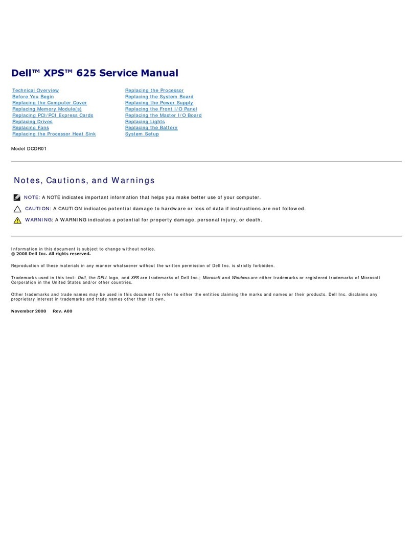 Dell XPS 625 User manual
