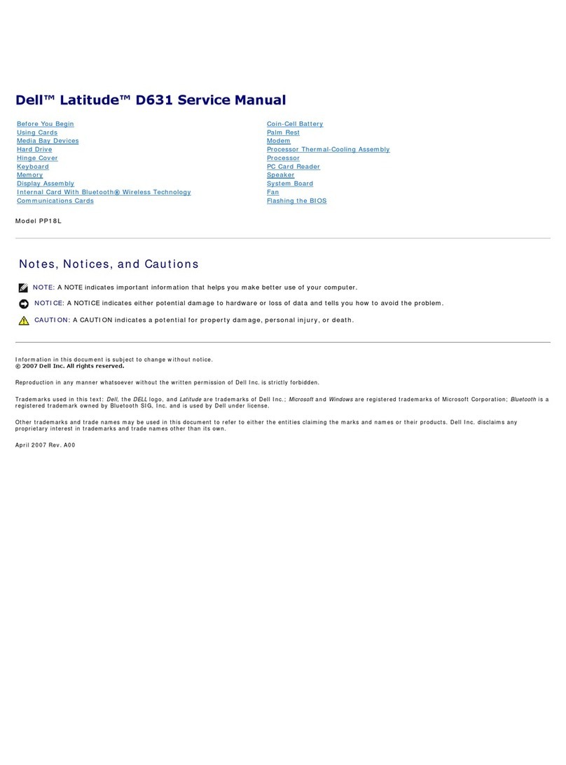 Dell Latitude D631 User manual Dell Latitude D631 User manual