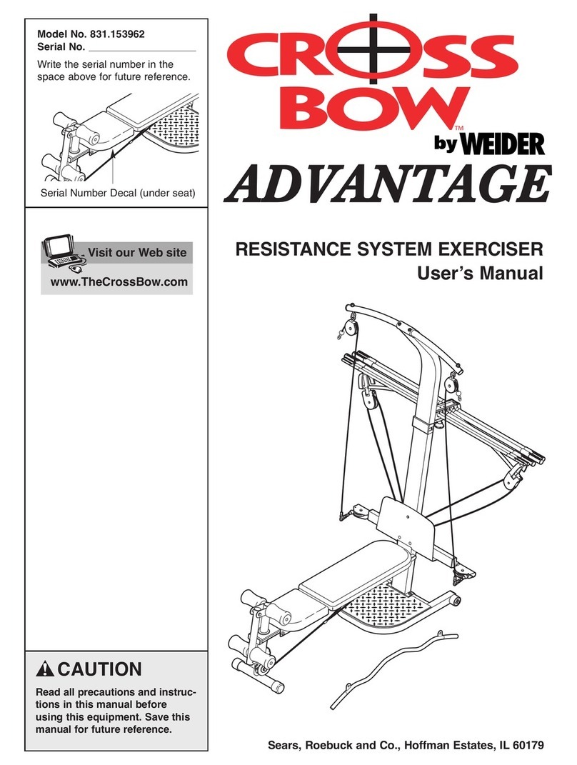Weider ADVANTAGE 831.153962 User manual
