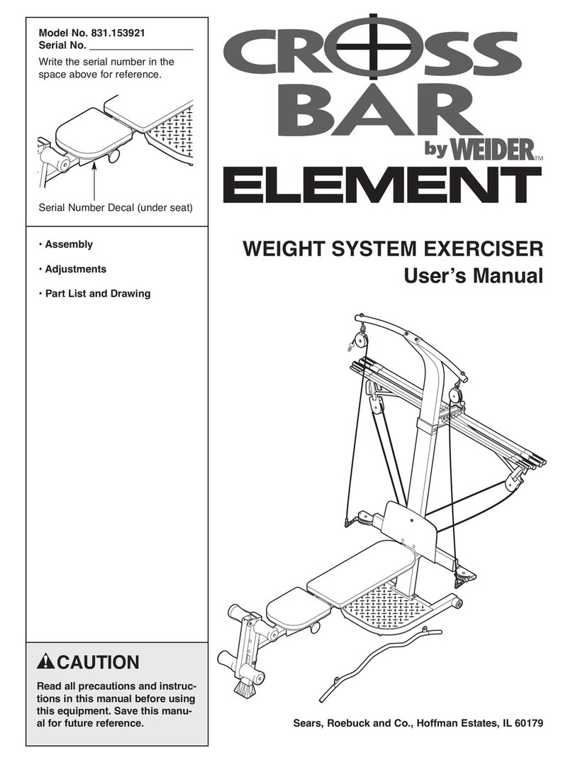 Weider 831.153921 user manual