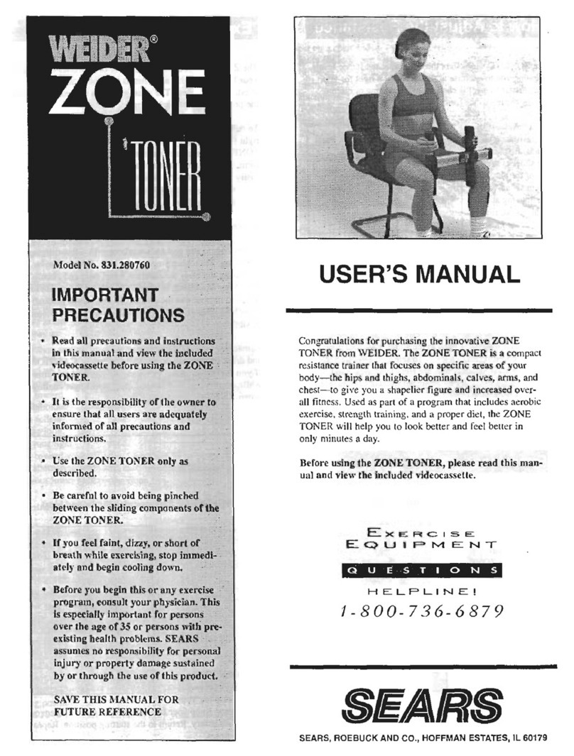 Weider 831.280760 User manual