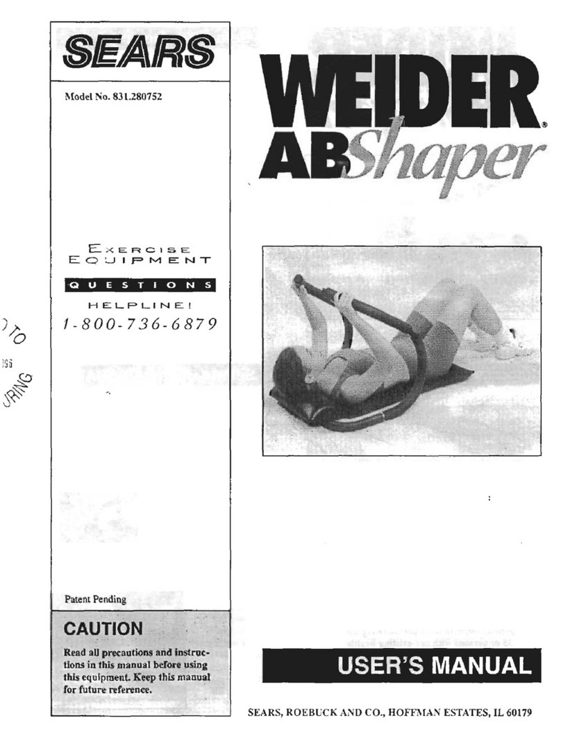 Weider ABShaper 831.280752 user manual