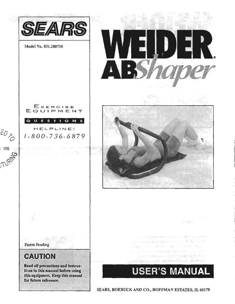 Weider ABShaper 831.280750 User manual