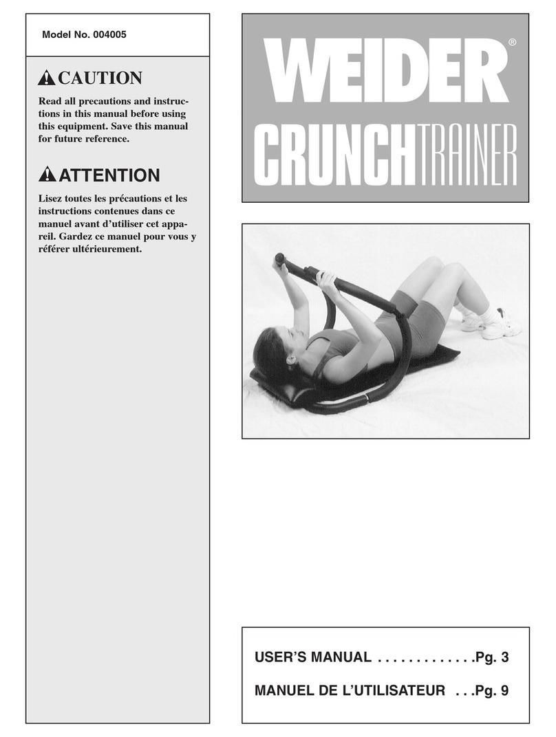 Weider CRUNCHTRAINER 004005 User manual Weider CRUNCHTRAINER 004005 User manual