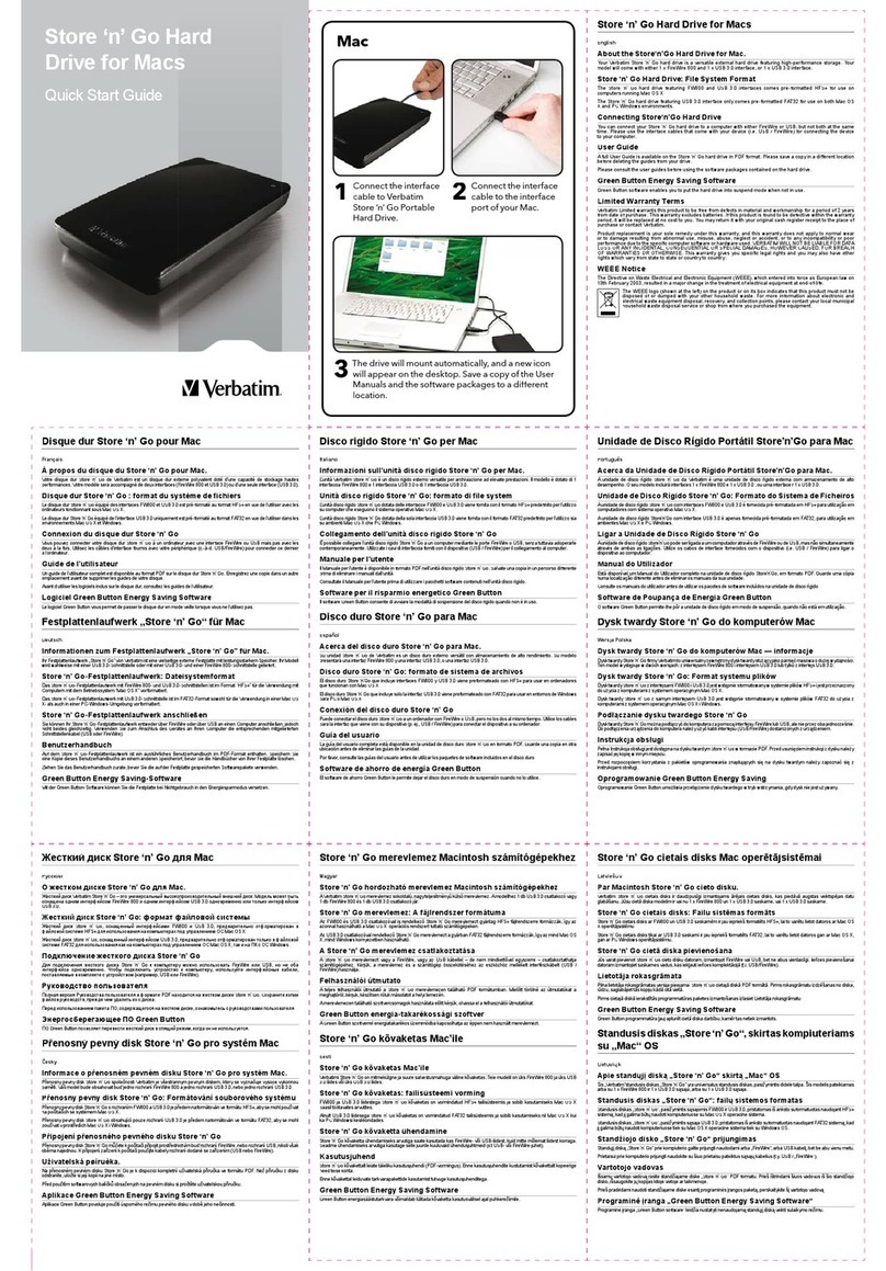 Verbatim Store 'n' Go quick start guide