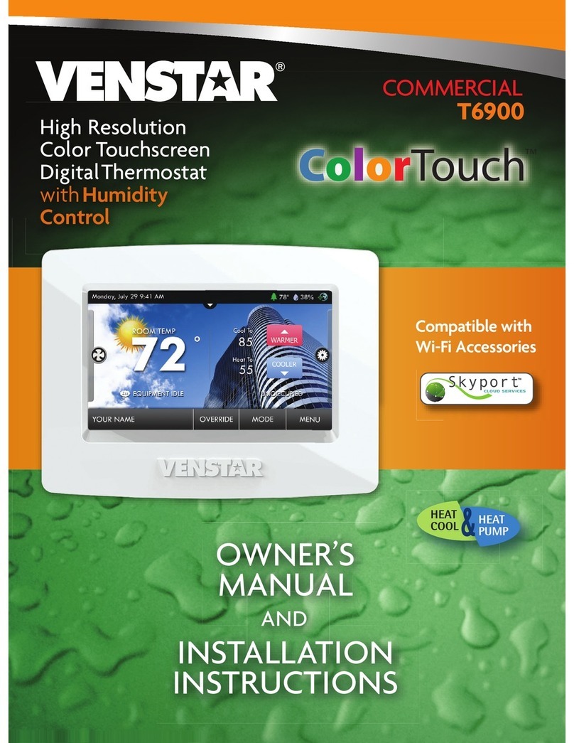 Venstar ColorTouch T6900 Operating instructions Venstar ColorTouch T6900 Operating instructions