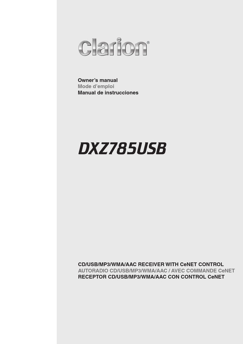 Clarion DXZ785USB owner's manual Clarion DXZ785USB owner's manual