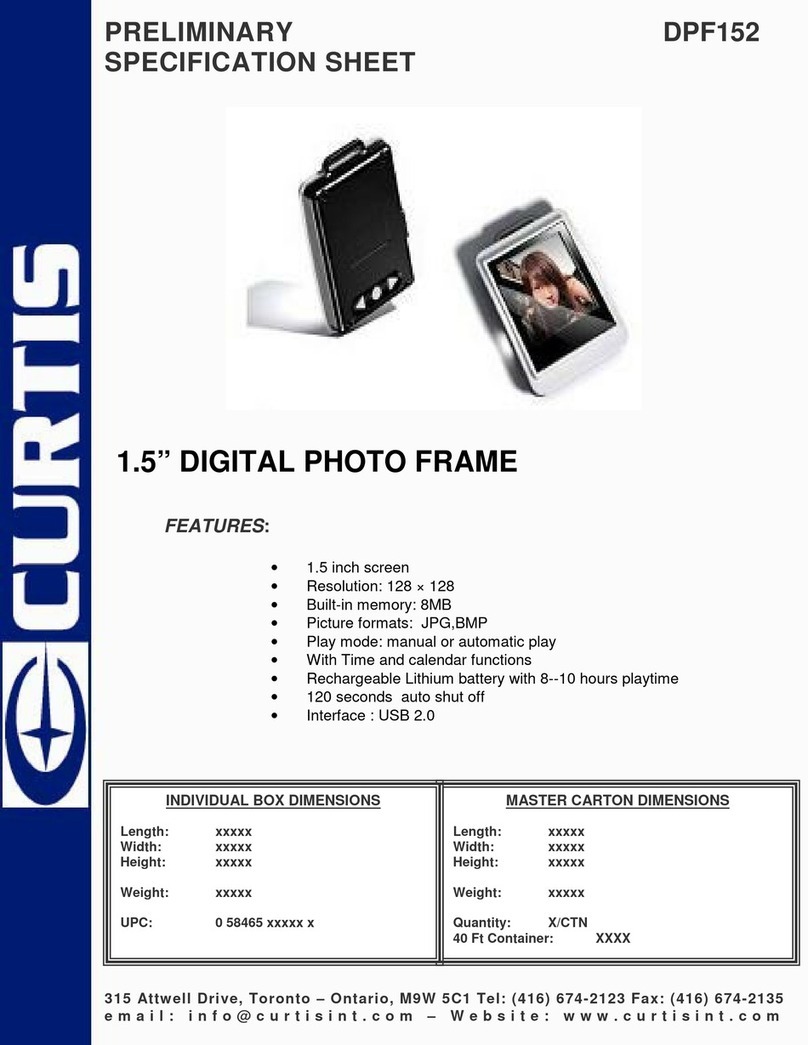 Curtis DPF152 Preliminary specification sheet