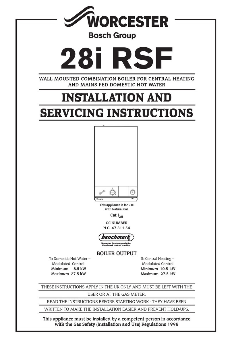 Worcester 28i RSF Installation and servicing instructions