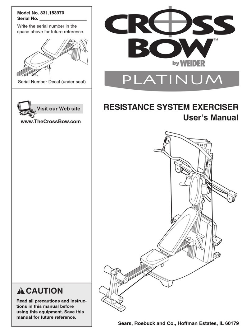 Weider PLATINUM 831.153970 User manual