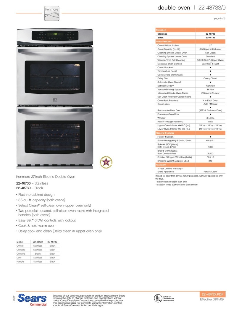Kenmore 22-48733 User manual