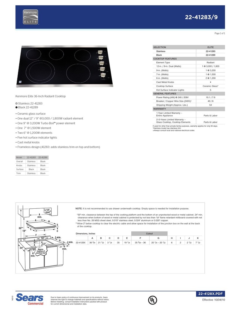 Kenmore 22-41283 Specifications
