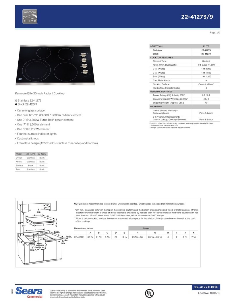 Kenmore 22-41273 User manual