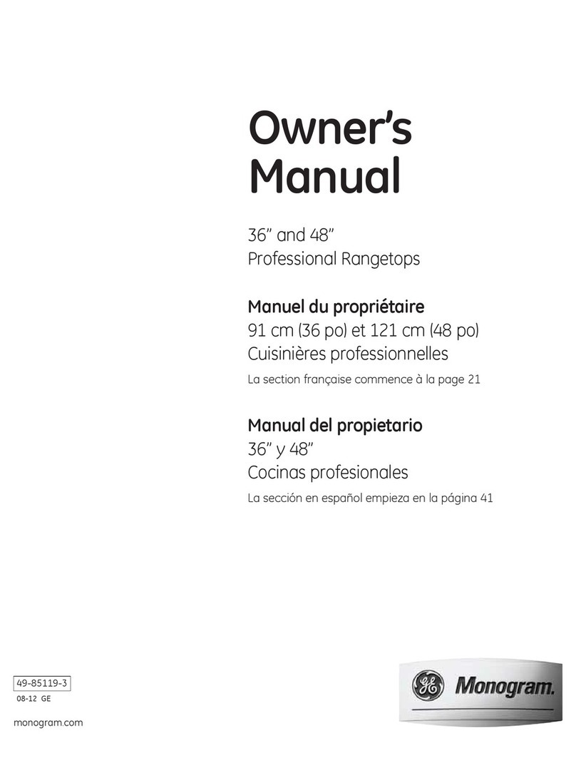 GE Monogram ZGU364LDPSS owner's manual