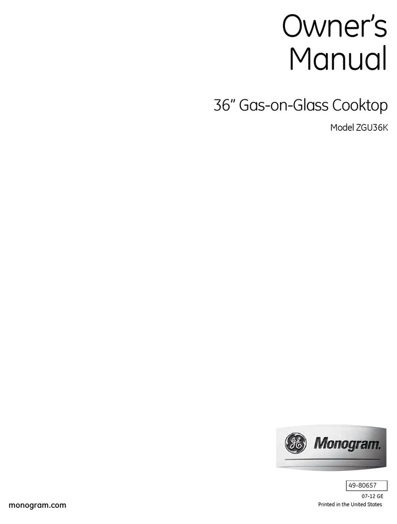 GE Monogram ZGU36K owner's manual
