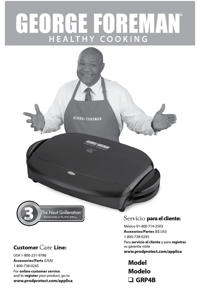 George Foreman GRP4B Installation instructions