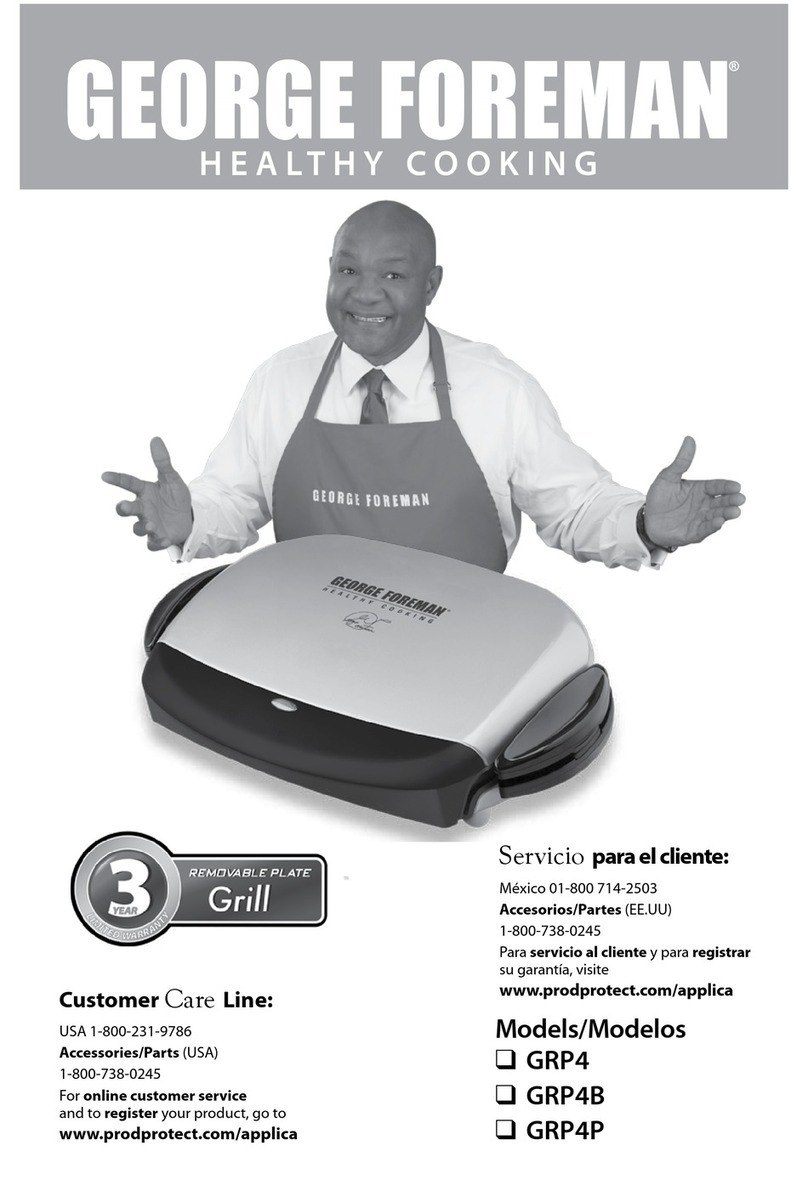 George Foreman GRP4P Use and care book