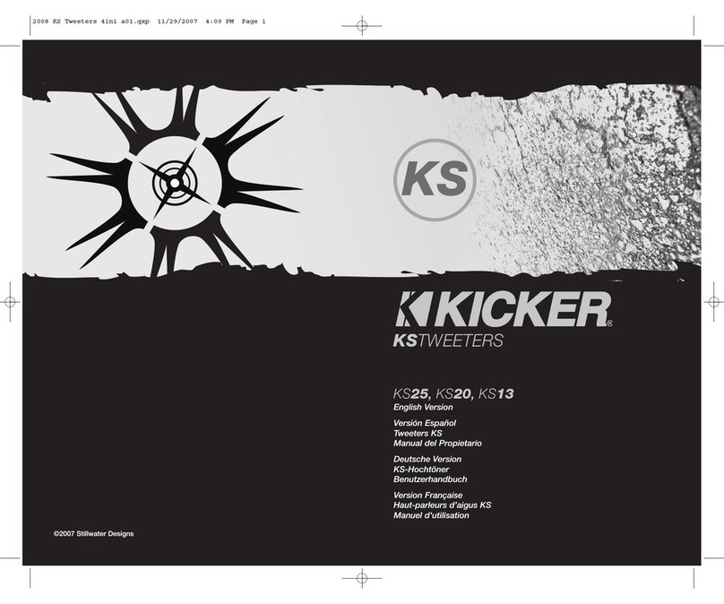 Kicker KSTweeters KS25 User manual