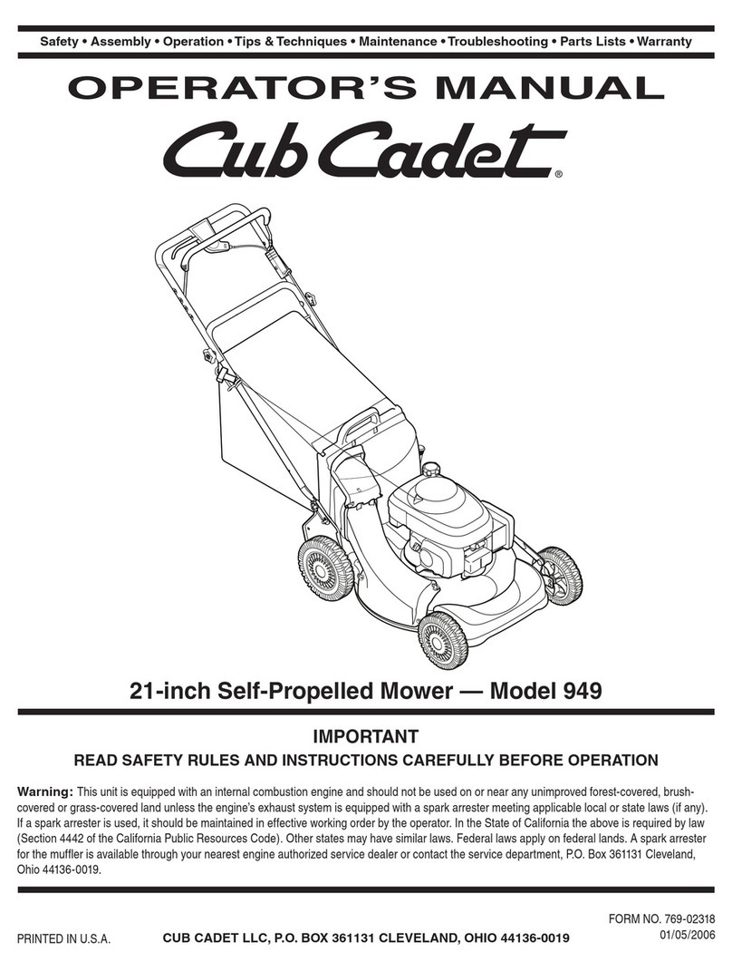 Cub Cadet 949 User manual