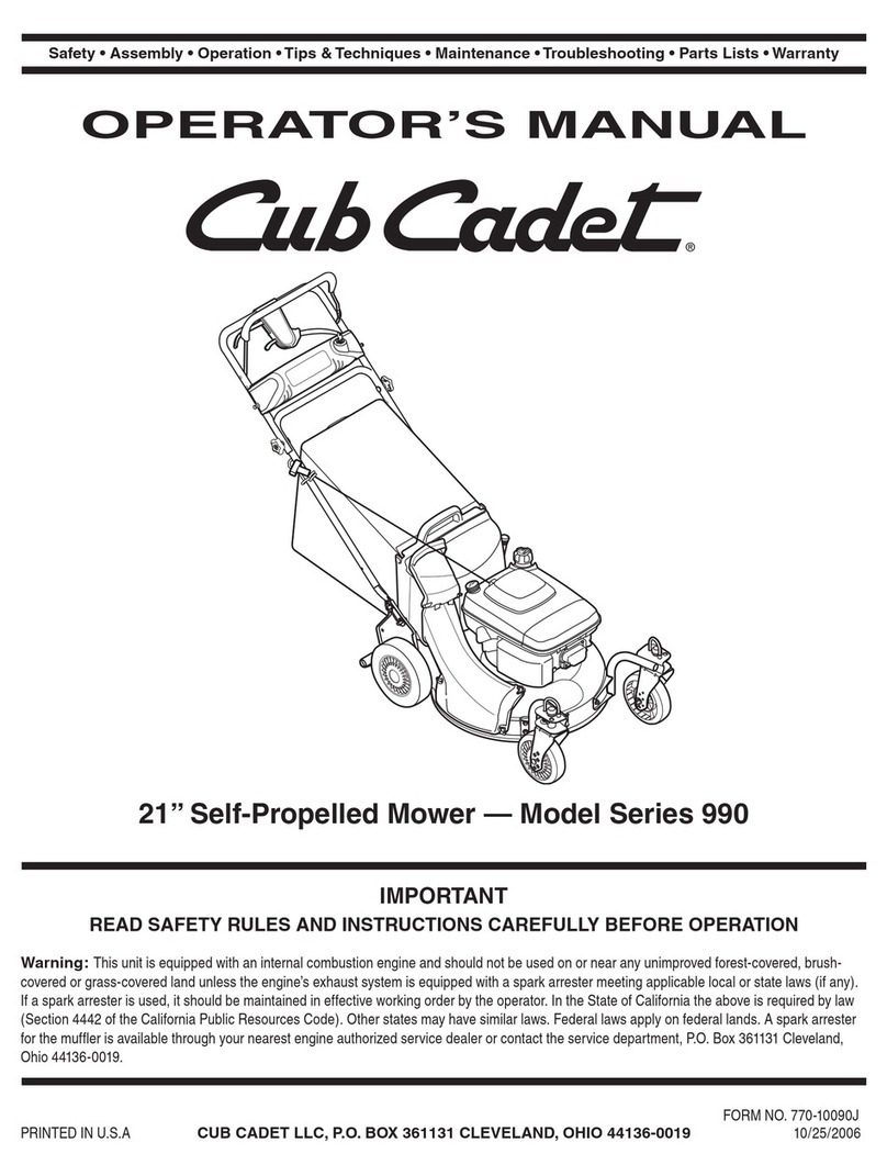 Cub Cadet 990 Series User manual