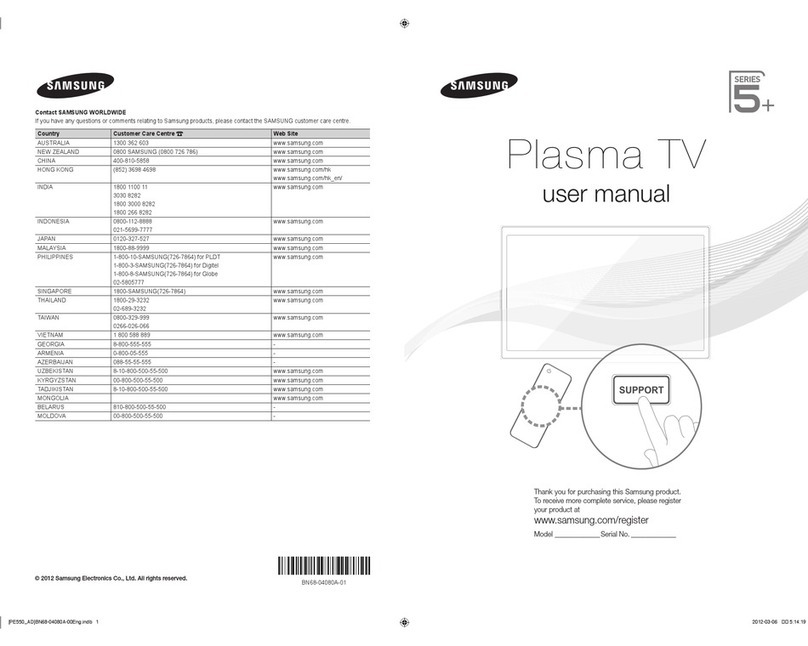 Samsung Plasma TV user manual