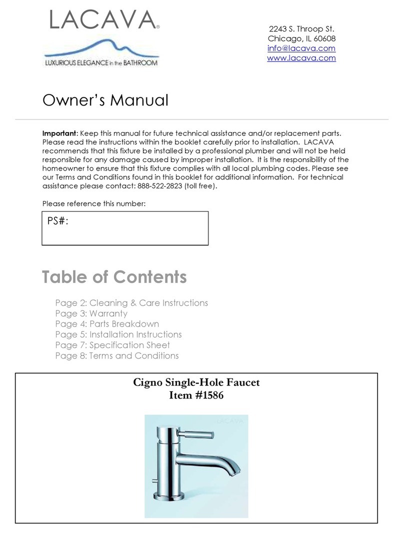 Lacava 1586 User manual
