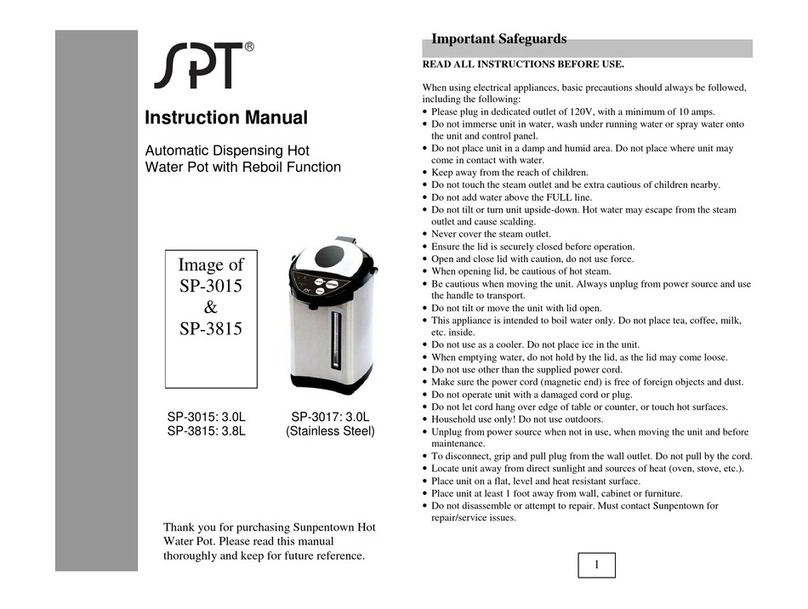 SPT SP-3015 instruction manual