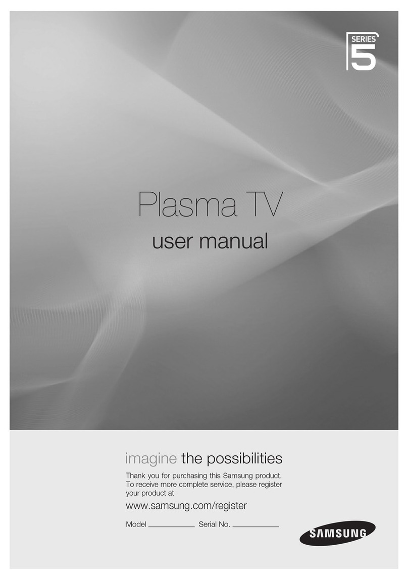 Samsung Plasma TV User manual Samsung Plasma TV User manual