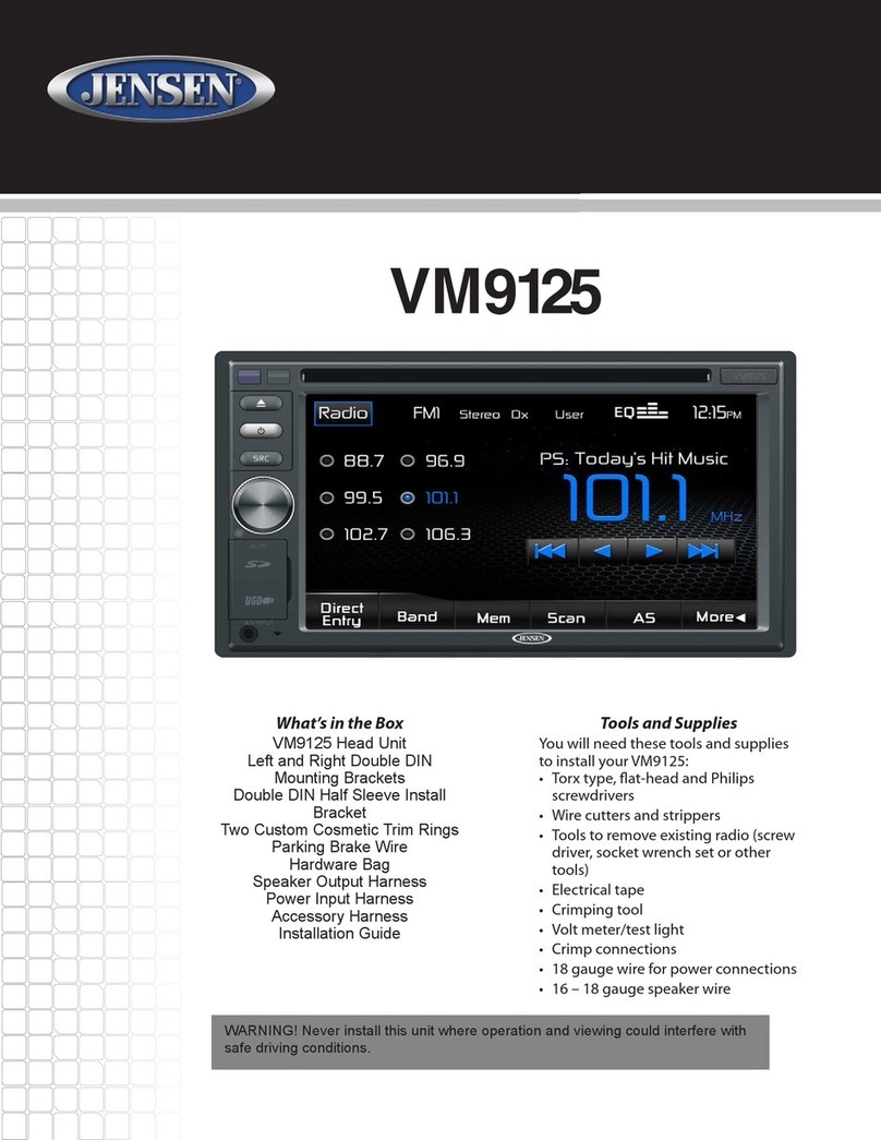 Jensen VM9125 User manual