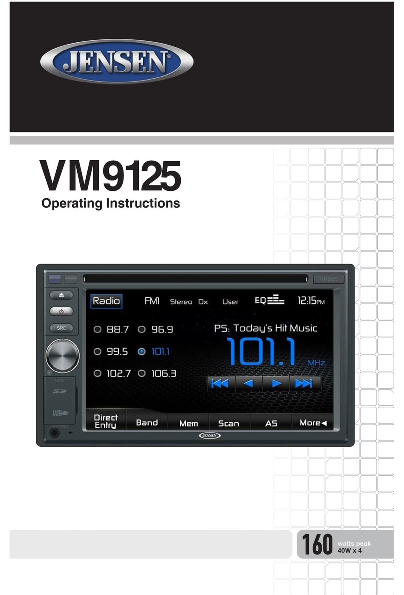 Jensen VM9125 User manual
