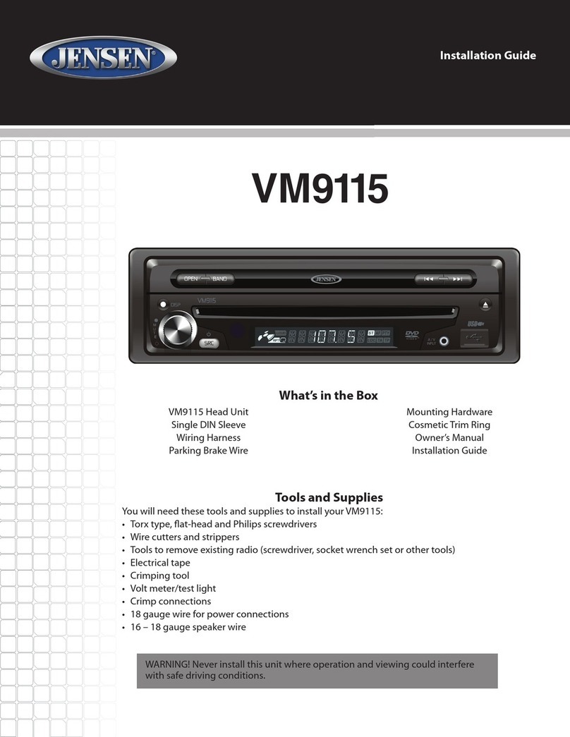 Jensen VM9115 installation guide