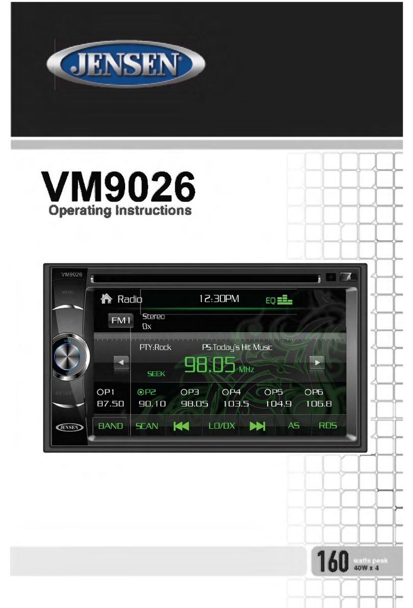 Jensen VM9026 User manual