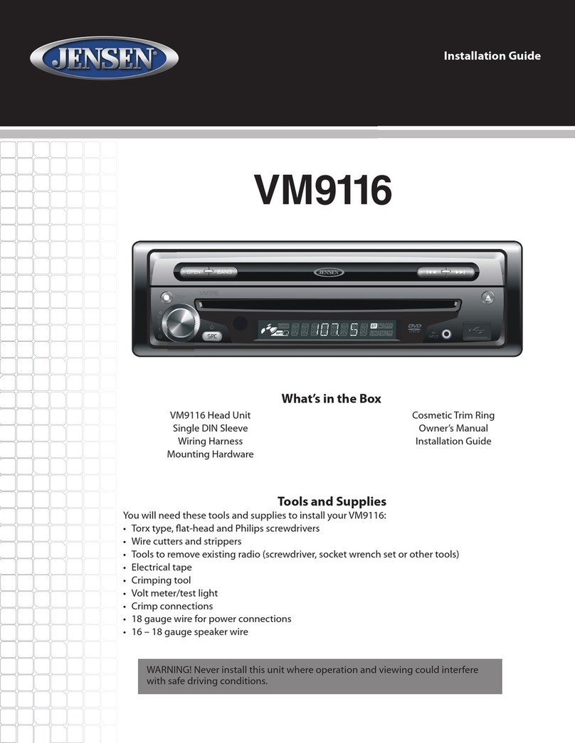 Jensen VM9116 User manual