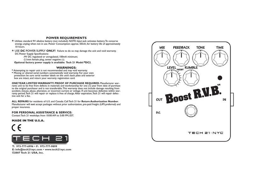tech21 Boost R.V.B. quick guide