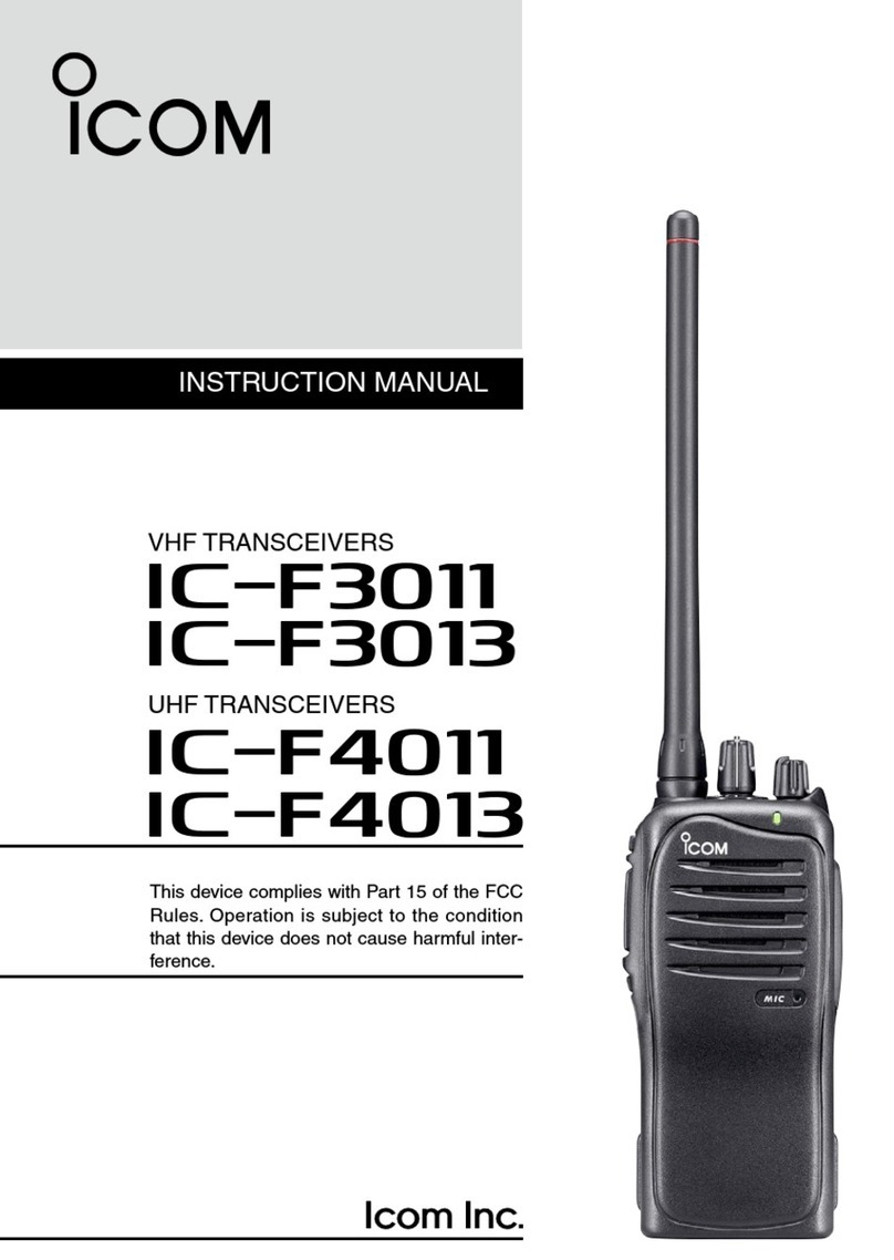 Icom IC-F3011 instruction manual