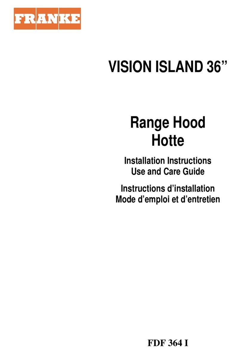 Franke FDF 364 I Installation instructions  use and care guide