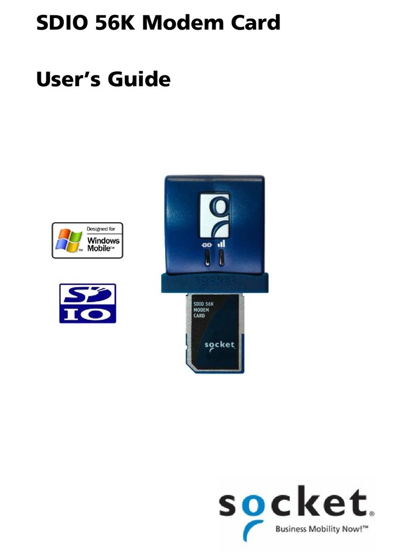 Socket SDIO 56K User manual Socket SDIO 56K User manual