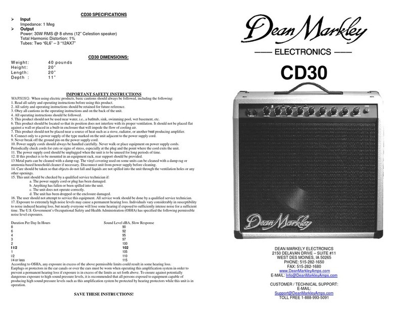 Dean CD30 Specifications