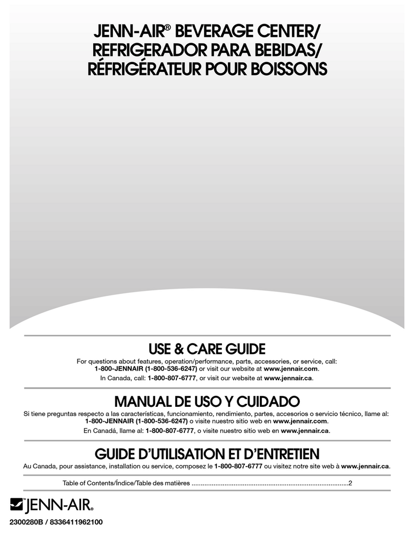 Jenn-Air BEVERAGE CENTER Use & care guide
