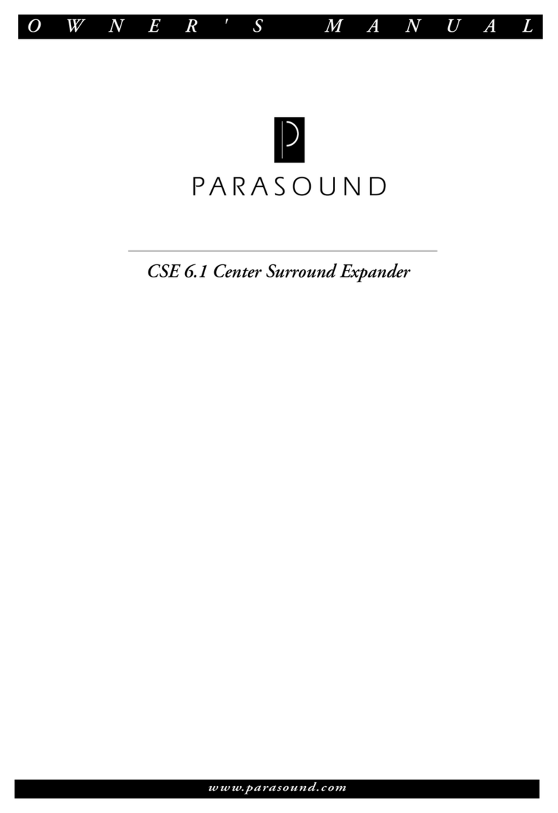 Parasound CSE 6.1 owner's manual