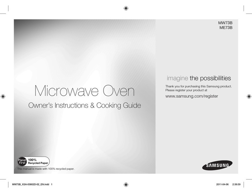 Samsung MWE73B Owner's instructions & cooking guide