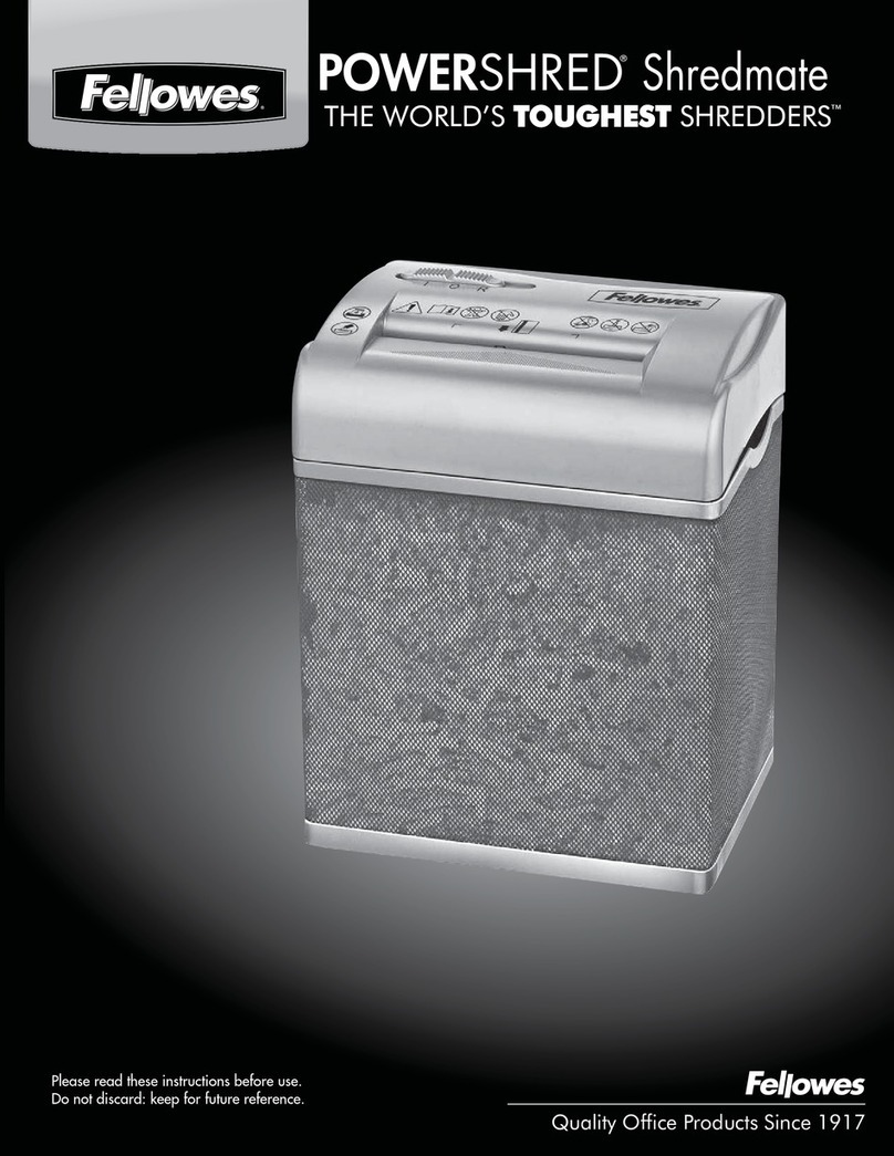 Fellowes POWERSHRED Shredmate quick guide