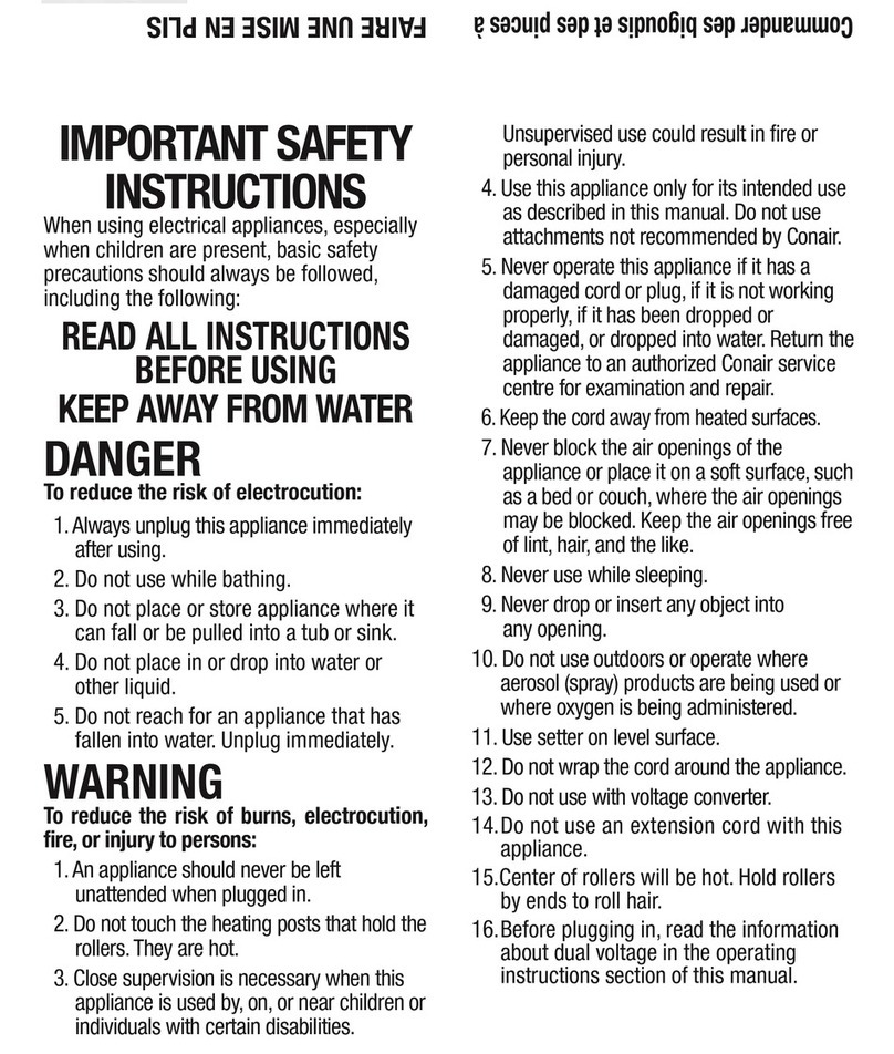 Conair HS10C User manual