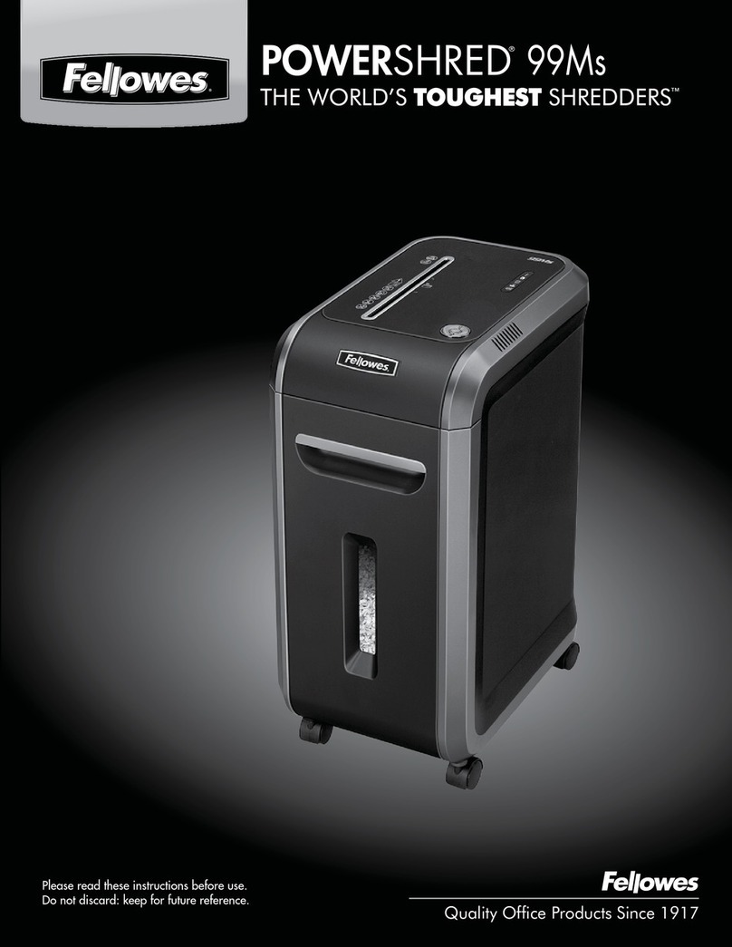 Fellowes POWERSHRED 99Ms User manual