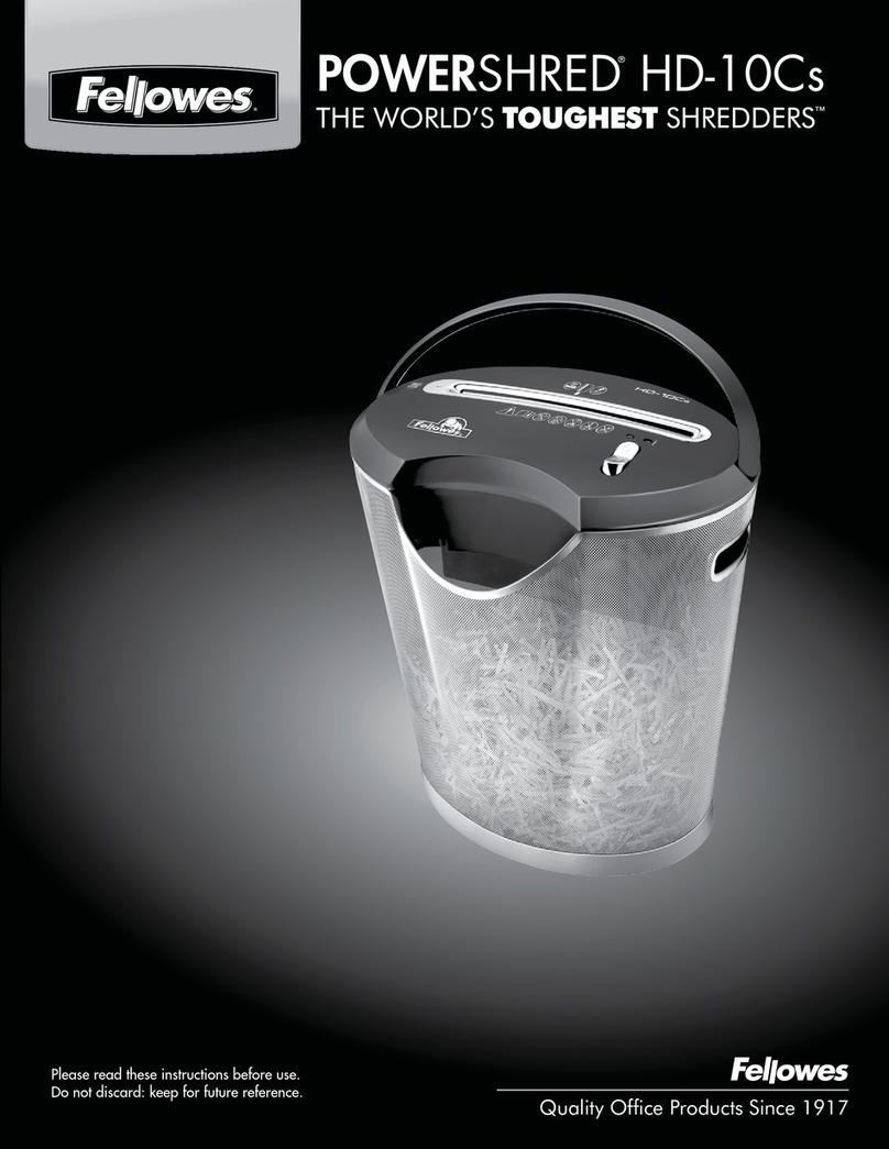 Fellowes POWERSHRED HD-10Cs User manual