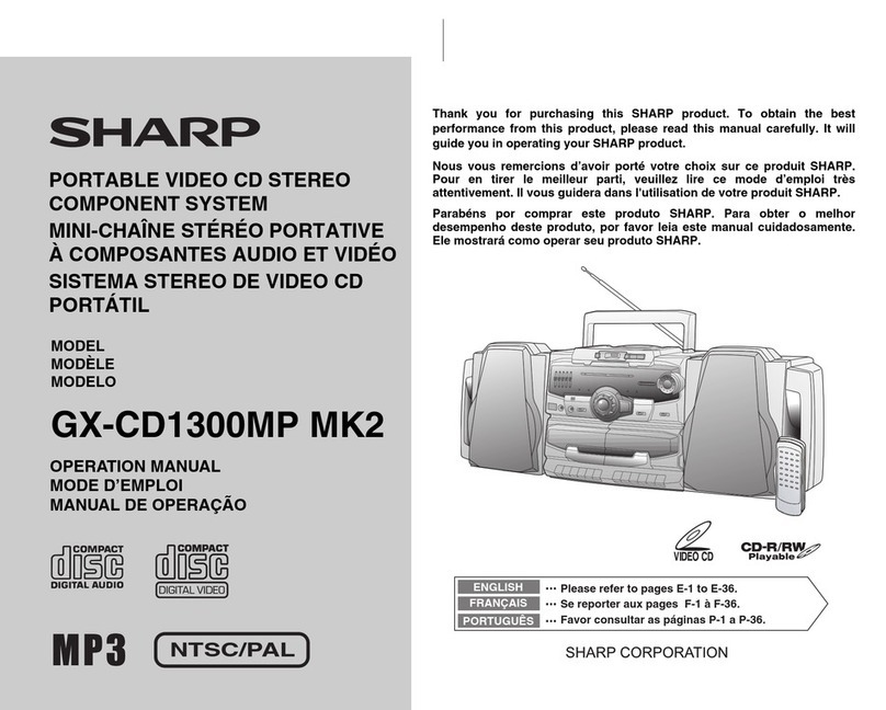 Sharp GX-CD1300MP MK2 User manual Sharp GX-CD1300MP MK2 User manual